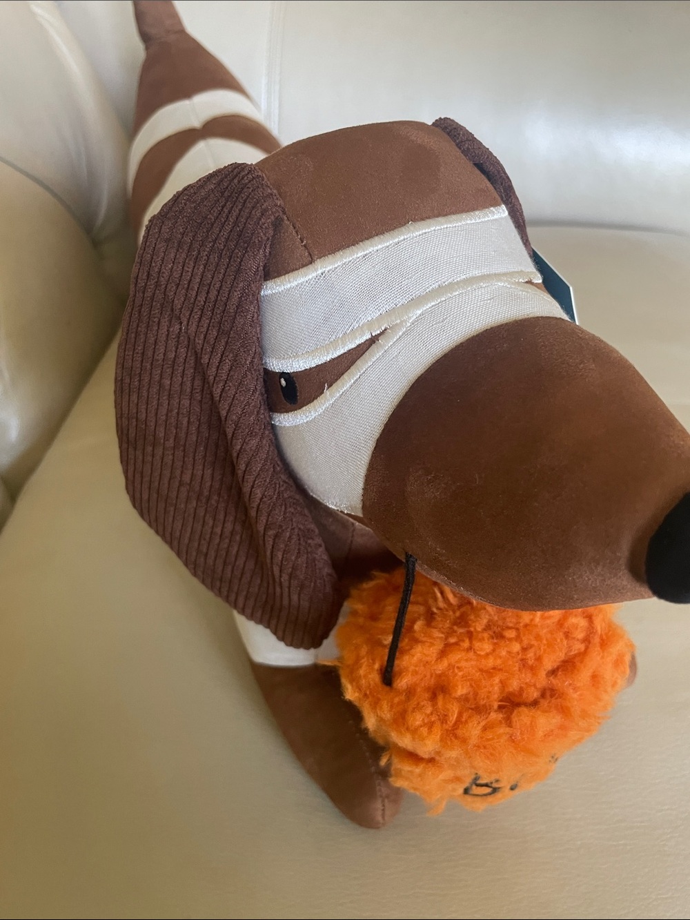 Plush Halloween mummy Dachshund Dog decorative pillow - Picture 4 of 8
